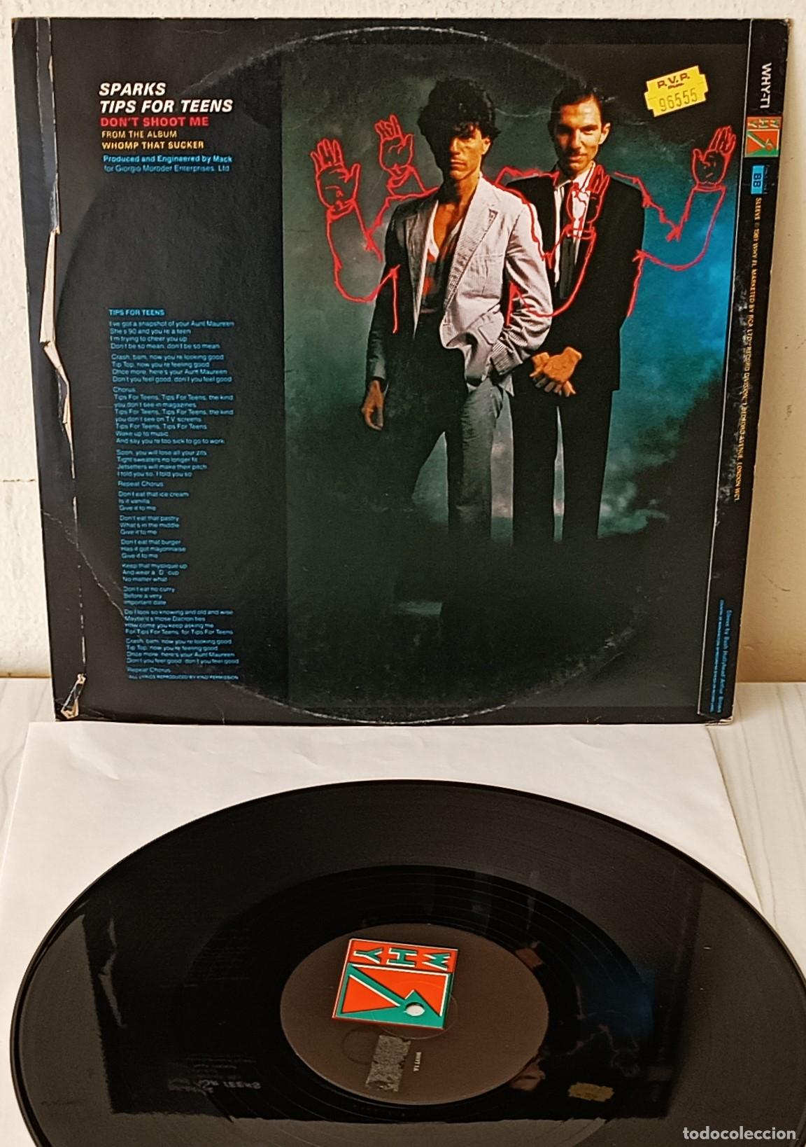 Discos de vinilo: SPARKS - TIPS FOR TEENS MAXI WHY EDIC. INGLESA - 1981 - Foto 2
