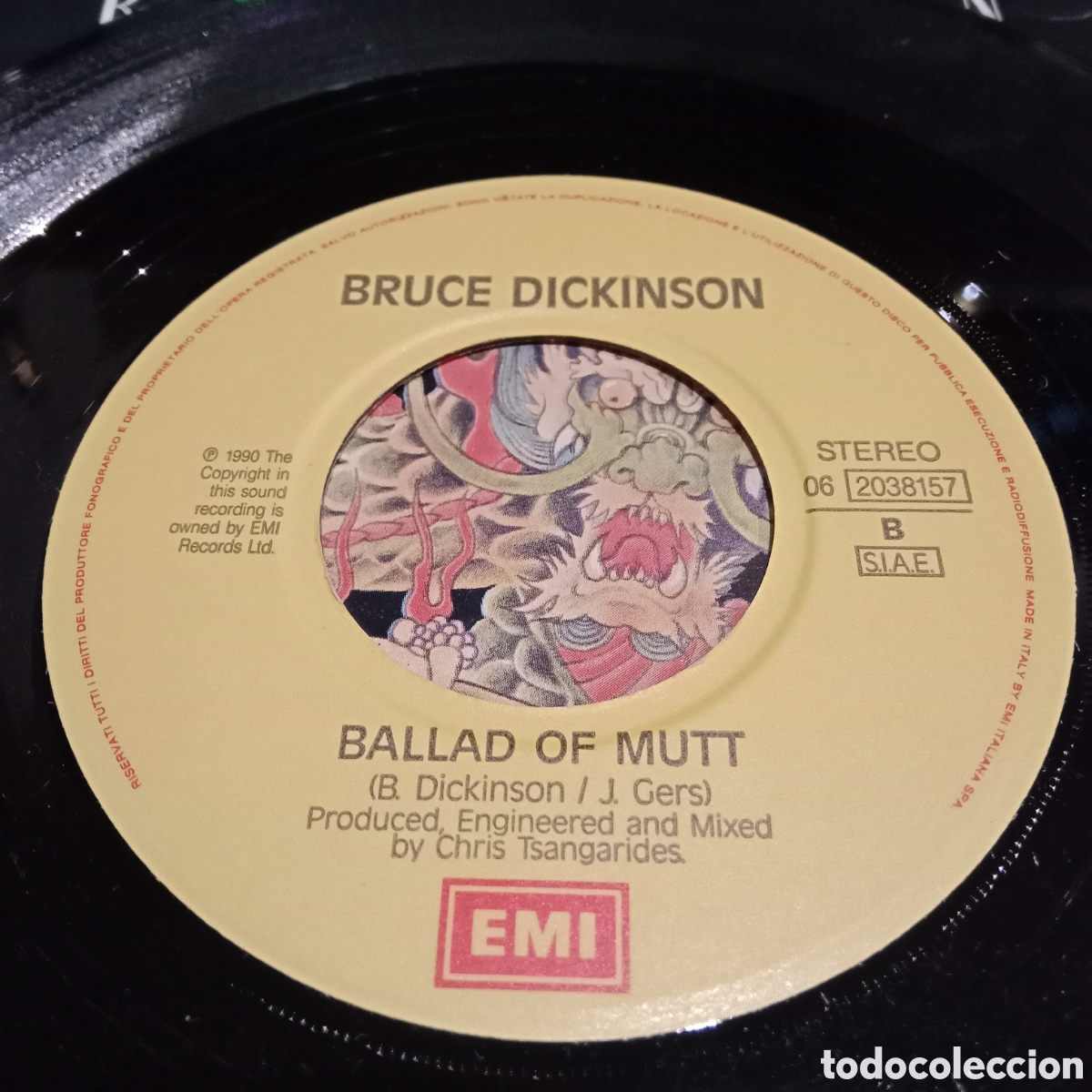 Discos de vinilo: BRUCE DICKINSON - TATTOOED MILLONAIRE - SINGLE 7&rdquo; - Foto 4