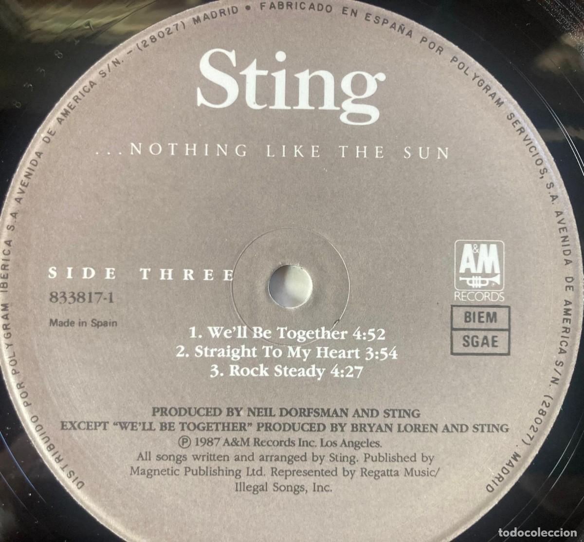 Discos de vinilo: STING - NOTHING LIKE THE SUN - Foto 8