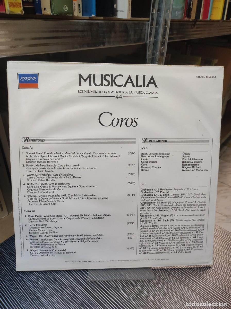 Discos de vinilo: Musicalia 44. Coros . - Foto 2