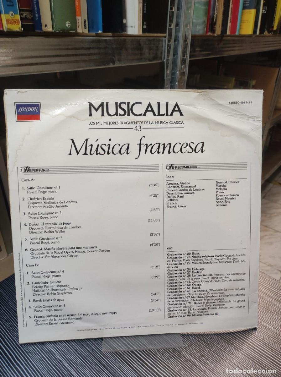 Discos de vinilo: Musicalia 43. M&uacute;sica Francesa - Foto 2