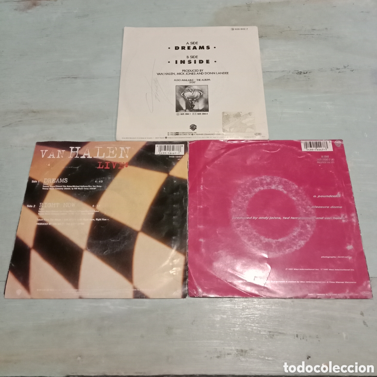 Discos de vinilo: LOTE VAN HALEN - 3 SINGLE 7&rdquo; - Foto 2