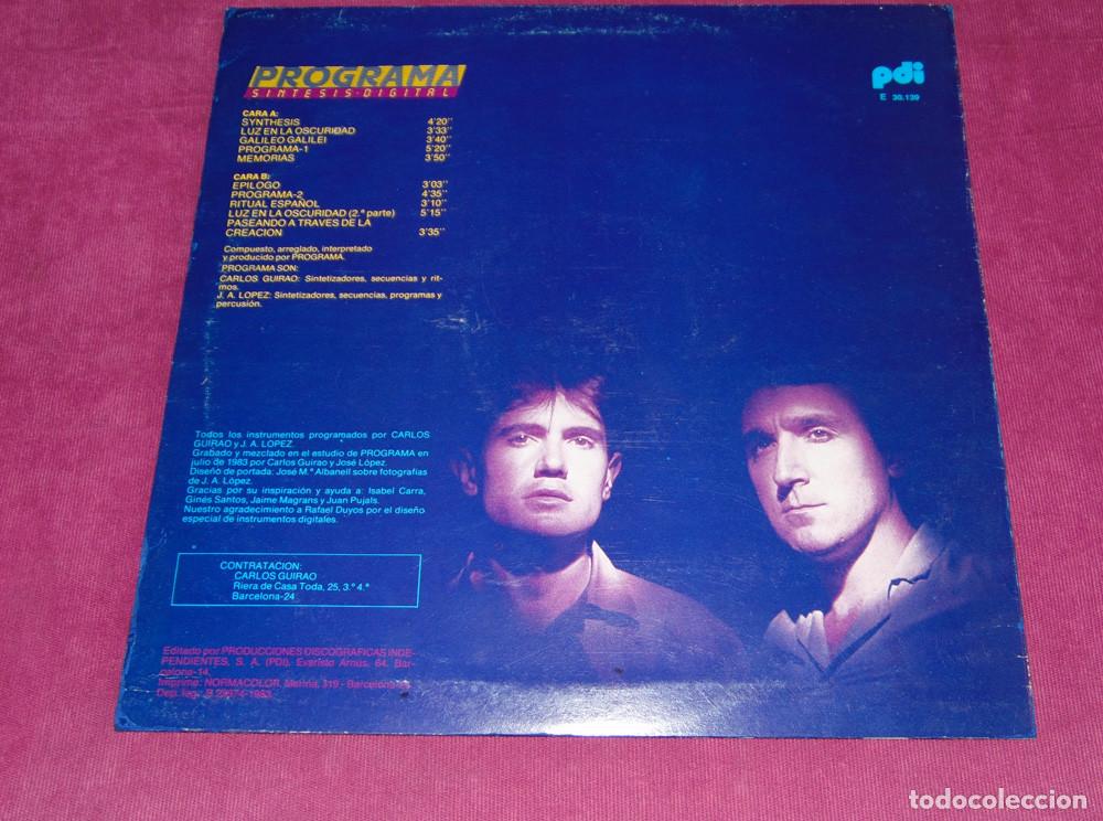 Discos de vinilo: Programa &lrm;&ndash; Sintesis Digital - LP ELECTRONICA SYNTH POP - 1983 - Foto 2