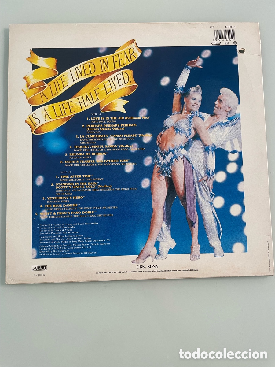 Discos de vinilo: Disco Vinilo.- Strictly Ballroom. CBS Sony 1992. - Foto 4