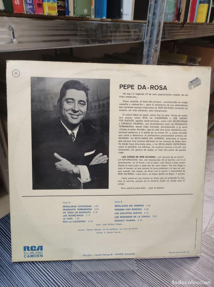 Discos de vinilo: Pepe Da-Rosa &ndash; Las Cosas De Pepe Da-Rosa 2 - Foto 2