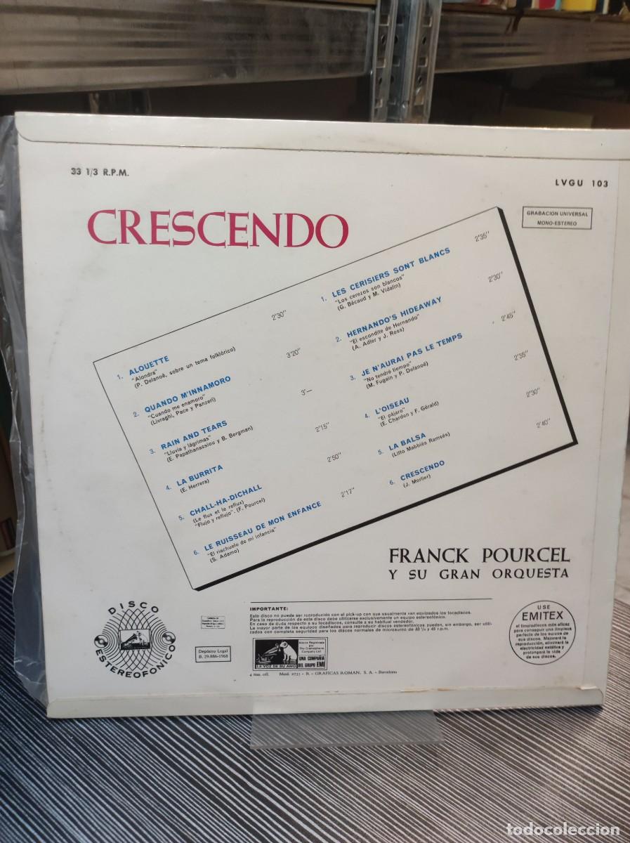 Discos de vinilo: Franck Pourcel Et Son Grand Orchestre &ndash; Crescendo - Foto 2