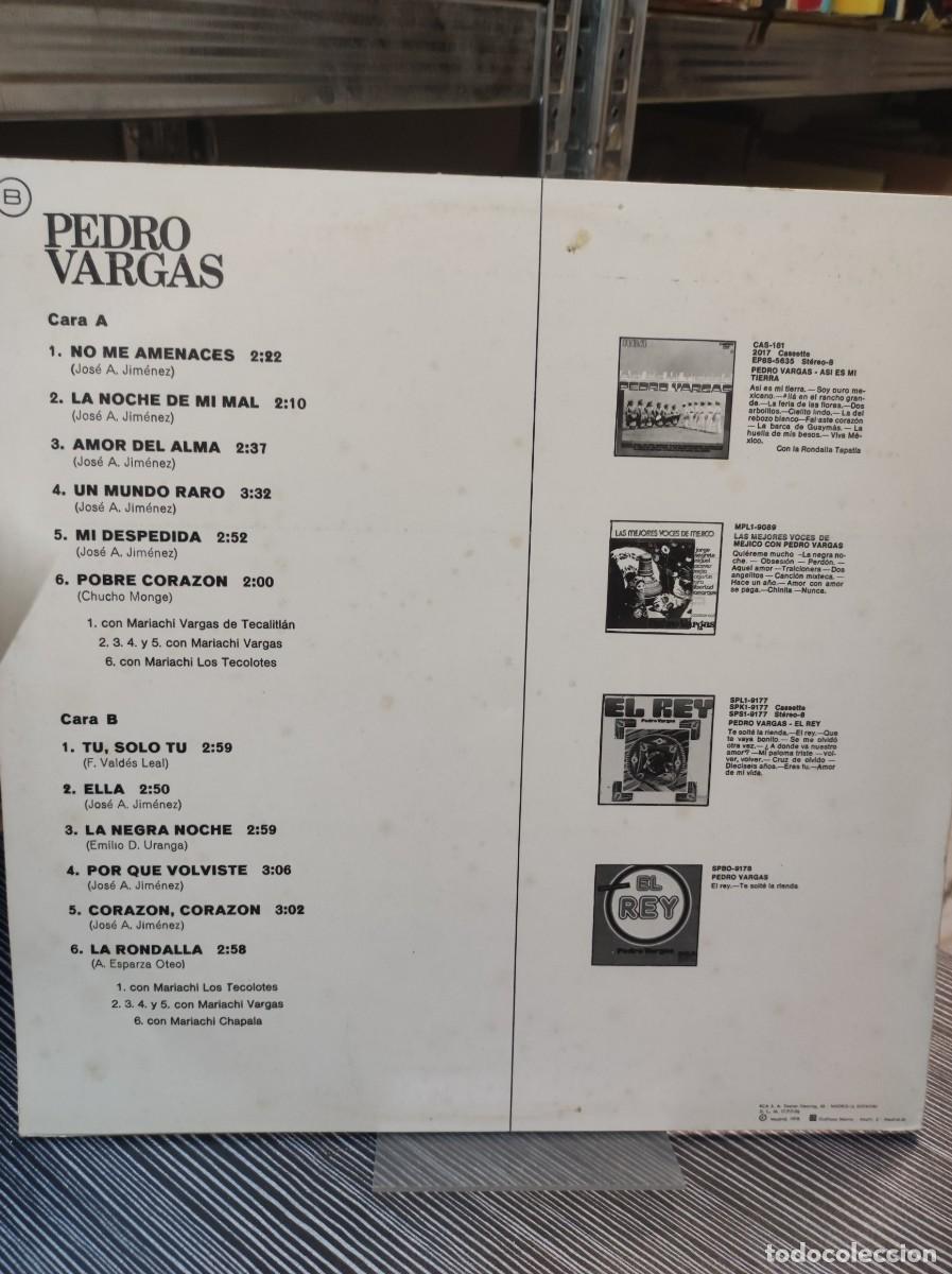 Discos de vinilo: Pedro Vargas &ndash; No Me Amenaces - Foto 2