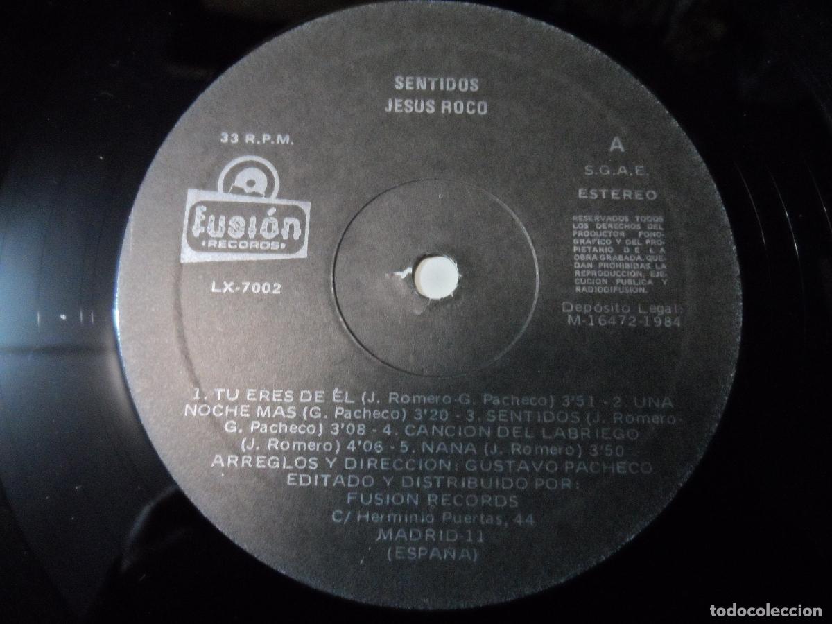 Discos de vinilo: Jes&uacute;s Roco - Sentidos (SPAIN 1984) - Foto 3