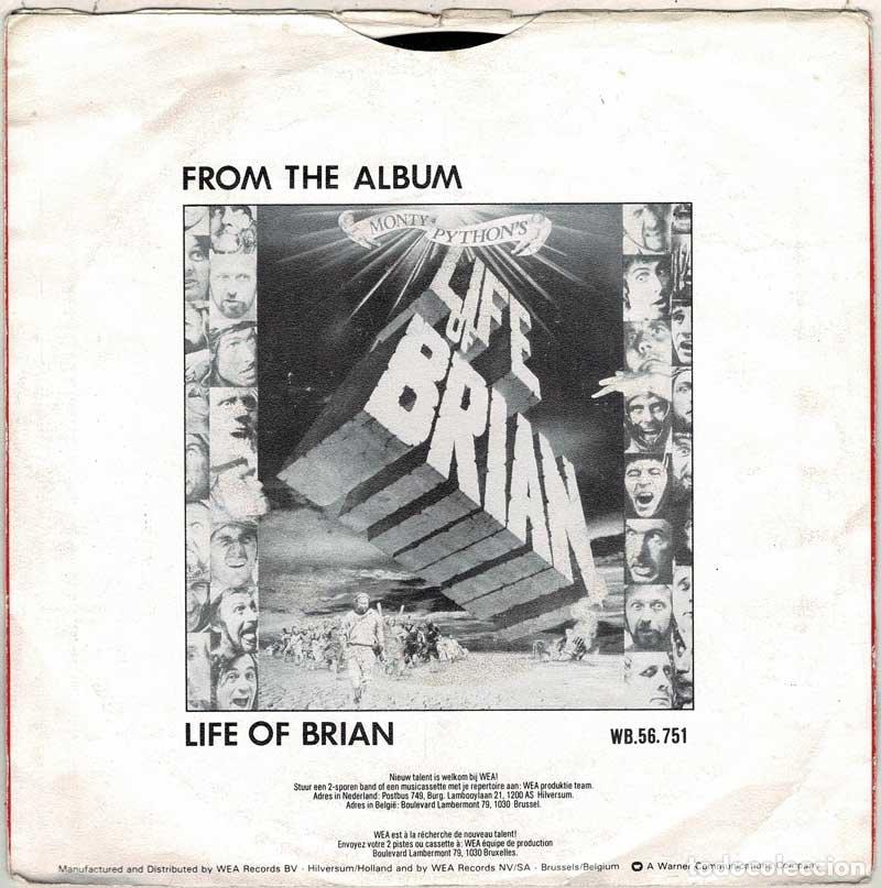 Discos de vinilo: Monthy Python - Always Look on the Bright Side of Life / Brian. Single - Foto 2