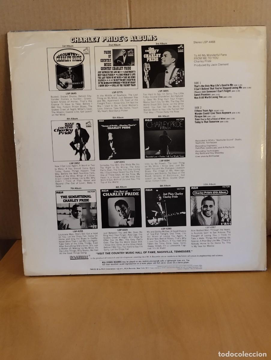 Discos de vinilo: CHARLEY PRIDE ----- FROM ME TO YOU - Foto 2