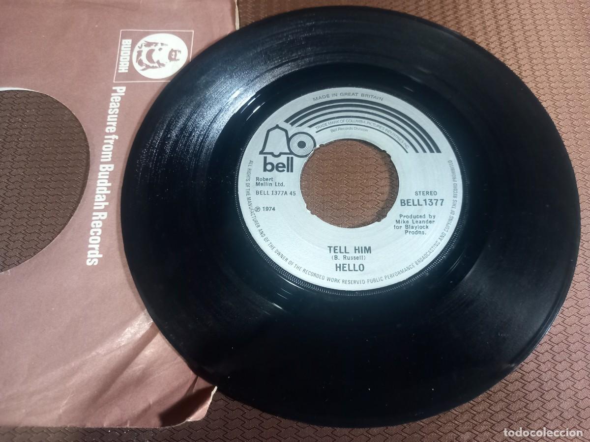 Discos de vinilo: Hello / Tell Him - Lightning / Single 7&rdquo; - Foto 1