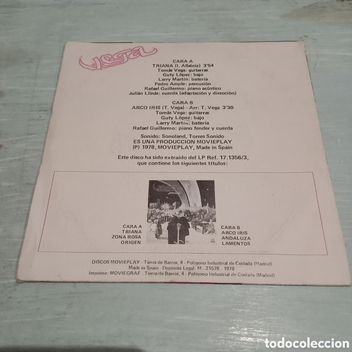 Discos de vinilo: VEGA - TRIANA - SINGLE 7&rdquo; - Foto 2