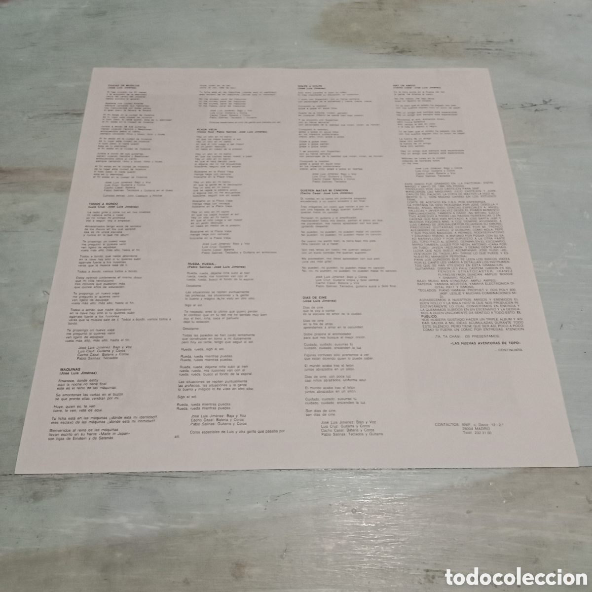 Discos de vinilo: TOPO - CIUDAD DE MUSICOS - LP - Foto 5