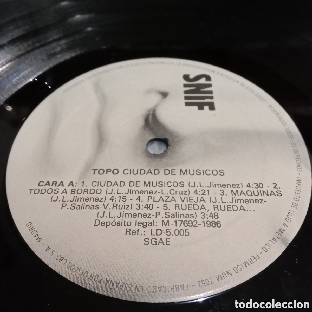 Discos de vinilo: TOPO - CIUDAD DE MUSICOS - LP - Foto 6