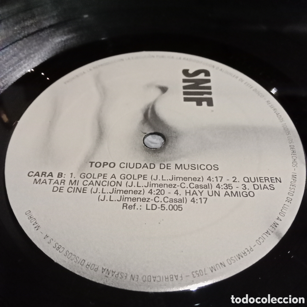 Discos de vinilo: TOPO - CIUDAD DE MUSICOS - LP - Foto 7