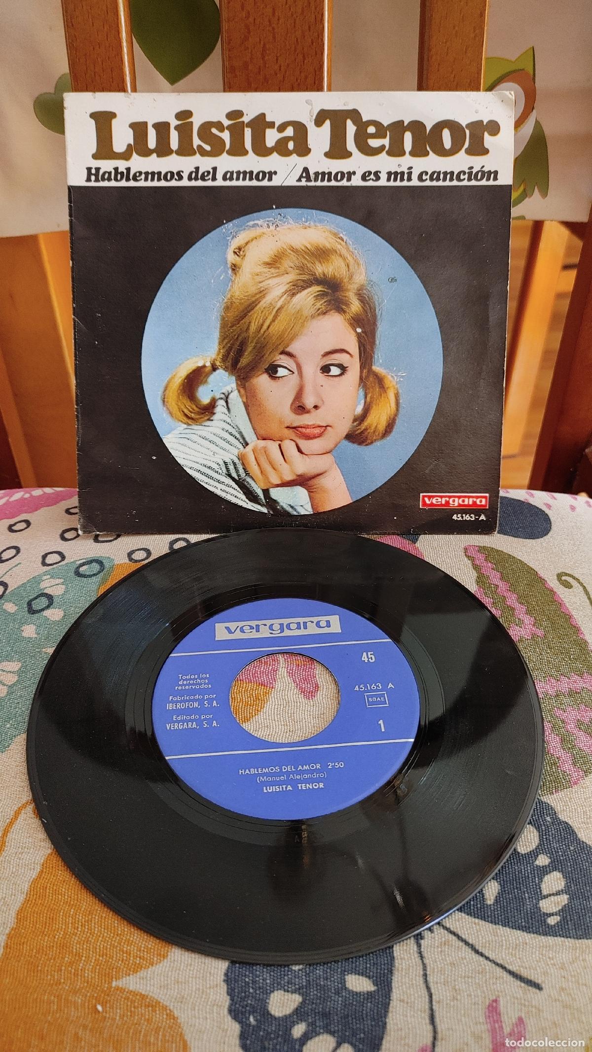 Discos de vinilo: LUISITA TENOR-SINGLE HABLEMOS DEL AMOR - Foto 1