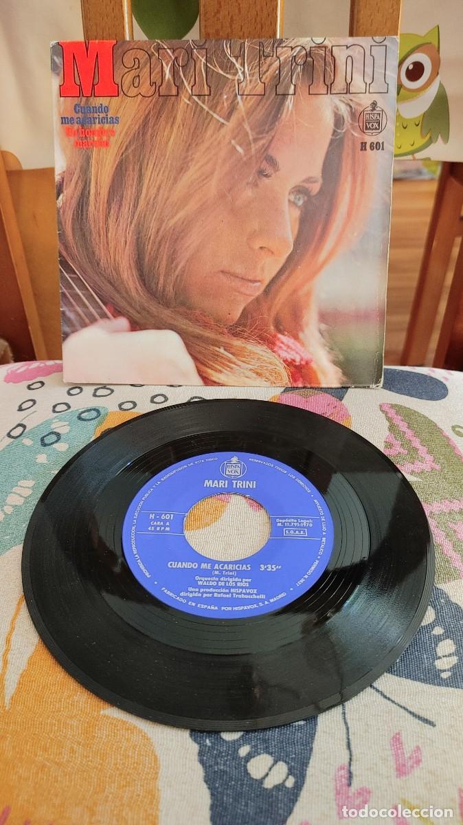 Discos de vinilo: MARI TRINI-SINGLE CUANDO ME ACARICIAS - Foto 1