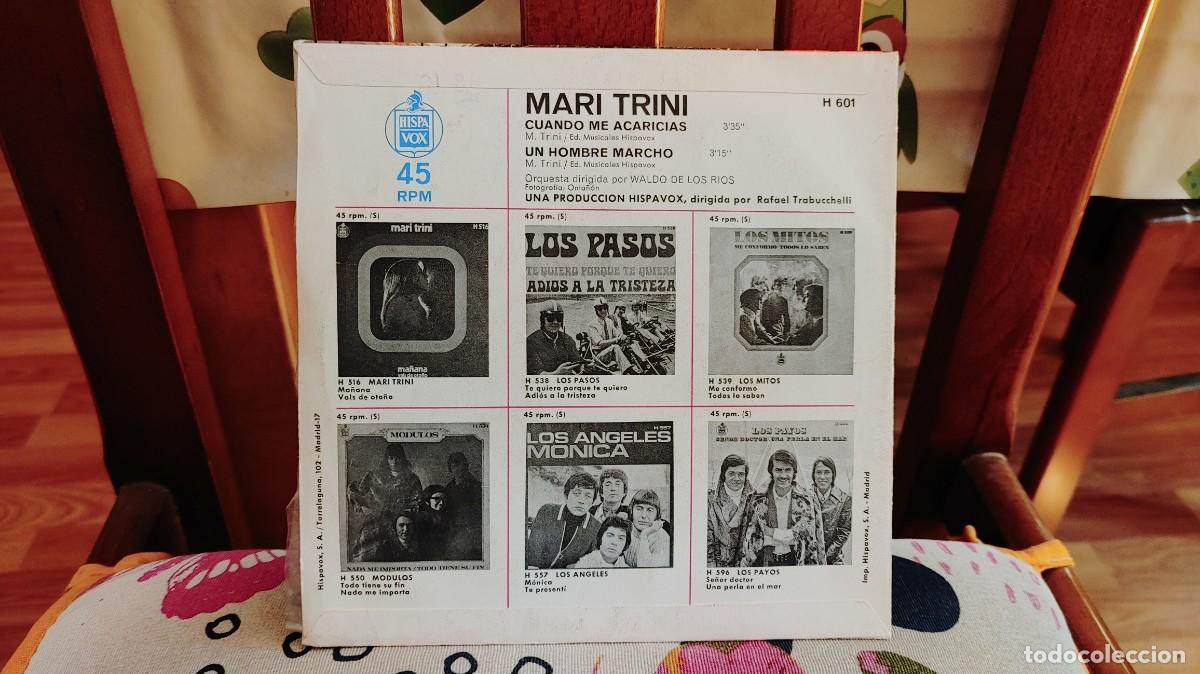 Discos de vinilo: MARI TRINI-SINGLE CUANDO ME ACARICIAS - Foto 2