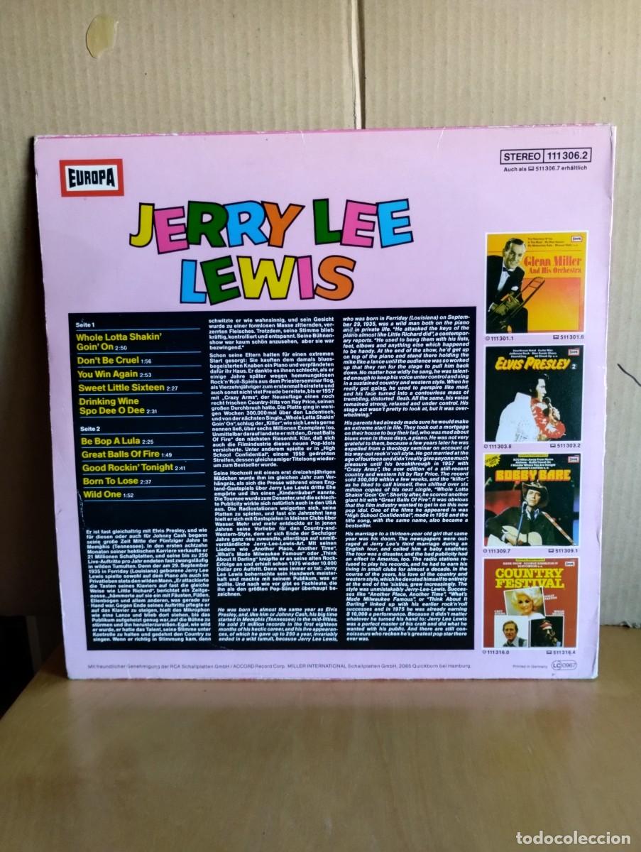 Discos de vinilo: JERRY LEE LEWIS ---- ORIGINAL HITS - Foto 2