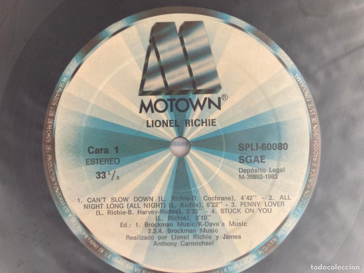 Discos de vinilo: LIONEL RICHIE - CAN&acute;T SLOW DOWN - Foto 5