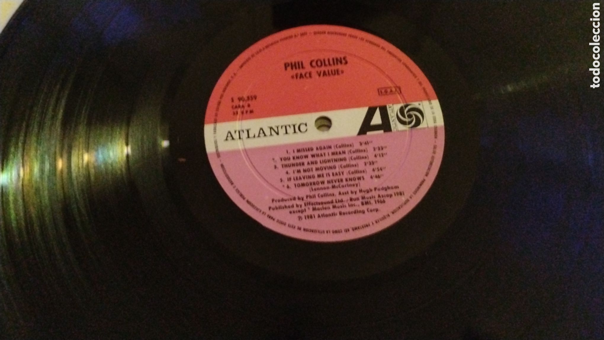 Discos de vinilo: PHIL COLLINS-FACE VALUE-LP-ATLANTIC/SPAIN-IB - Foto 5