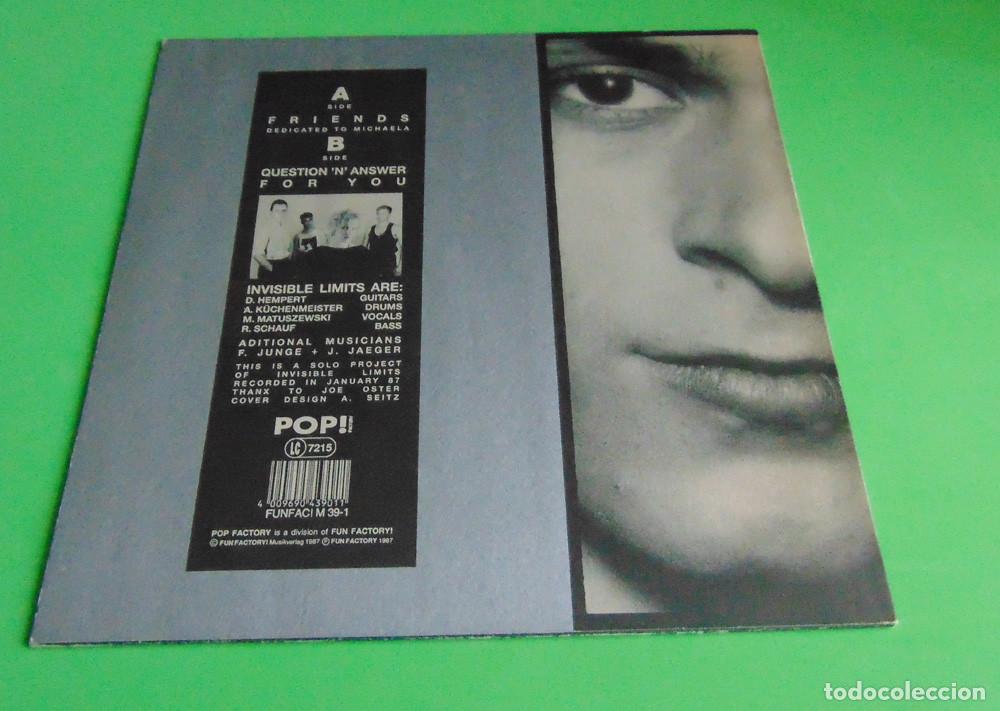 Discos de vinilo: INVISIBLE LIMITS &lrm;&ndash; Friends - MAXISINGLE 1987 - Foto 2