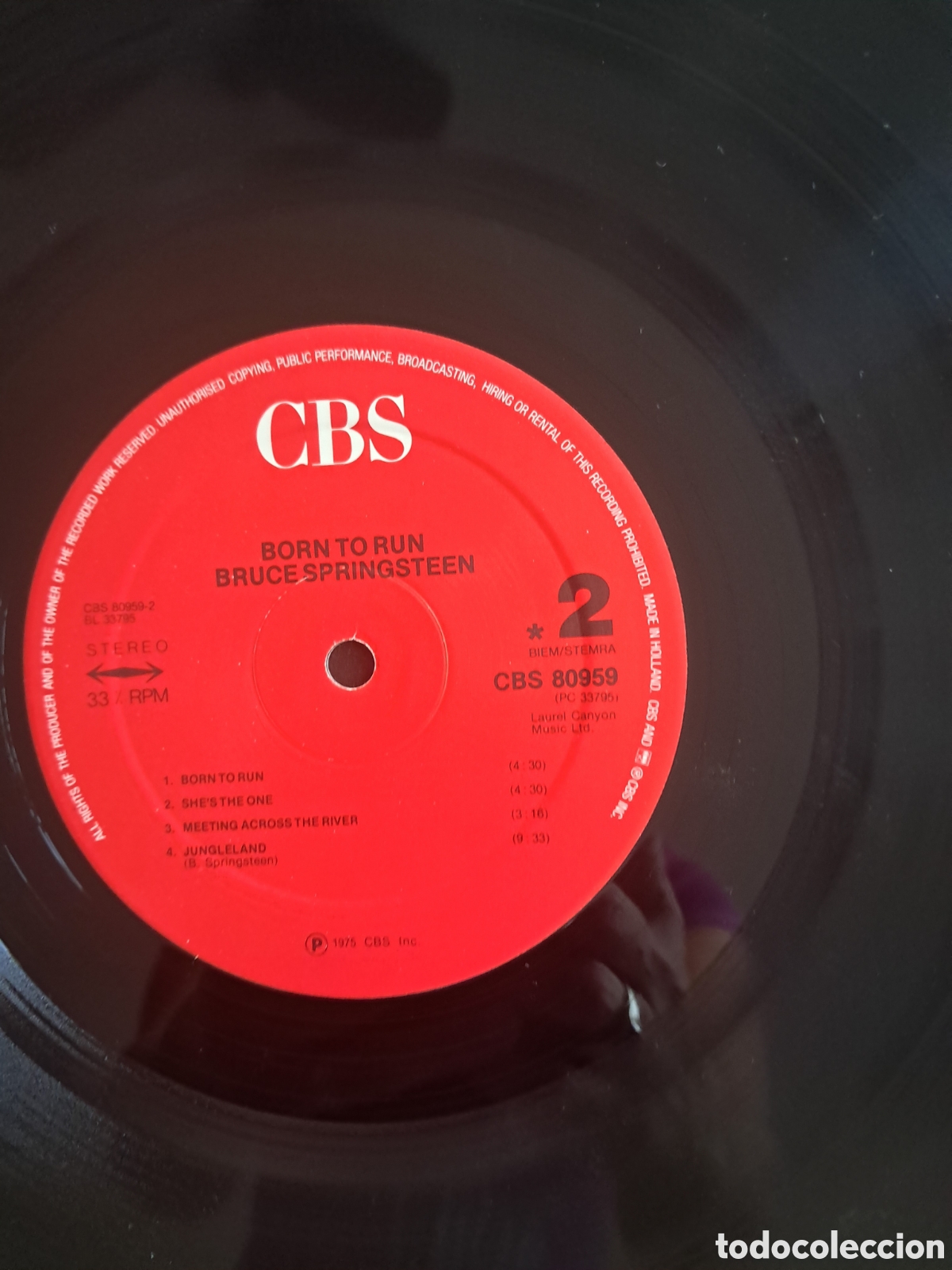 Discos de vinilo: Bruce Springsteen-Born to run, 1975 Holanda - Foto 4