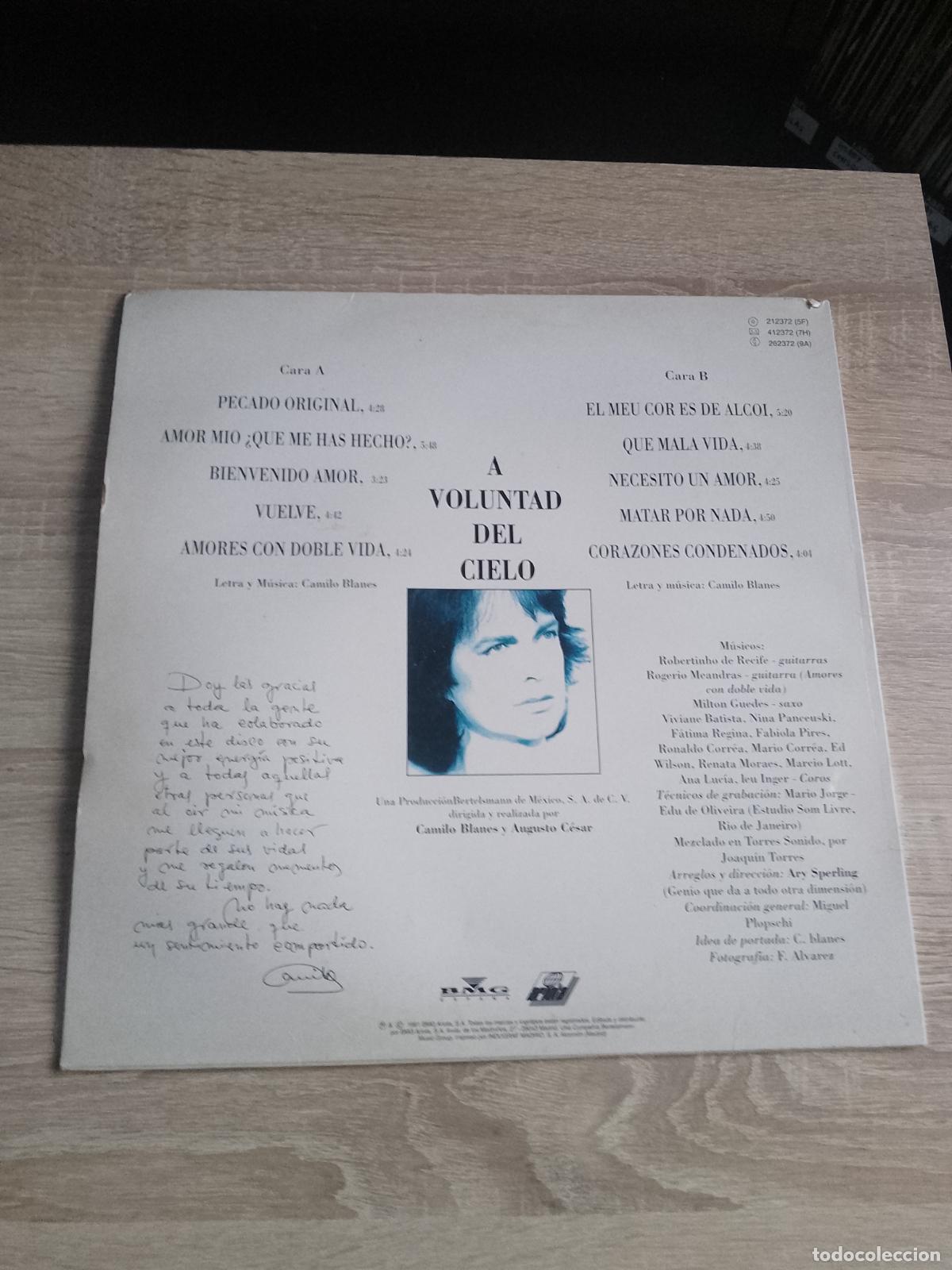 Discos de vinilo: Camilo Sesto &ndash; A Voluntad Del Cielo - Vinilo - Foto 2