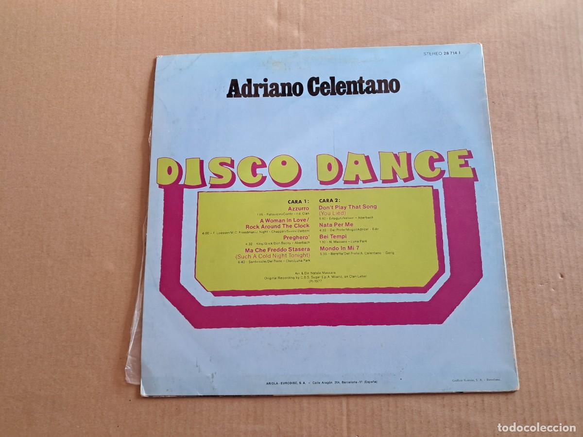 Discos de vinilo: ADRIANO CELENTANO - DISCO DANCE LP 1977 EDICION ESPA&Ntilde;OLA - Foto 6