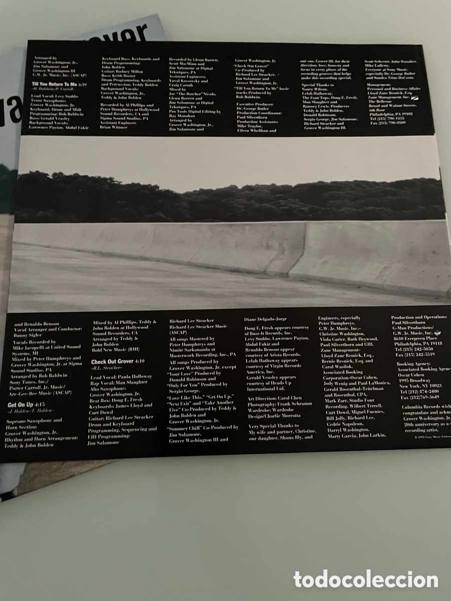 Discos de vinilo: Disco vinilo.- Grover Washington, Jr. Next Exit. CBS Sony 1992 - Foto 4
