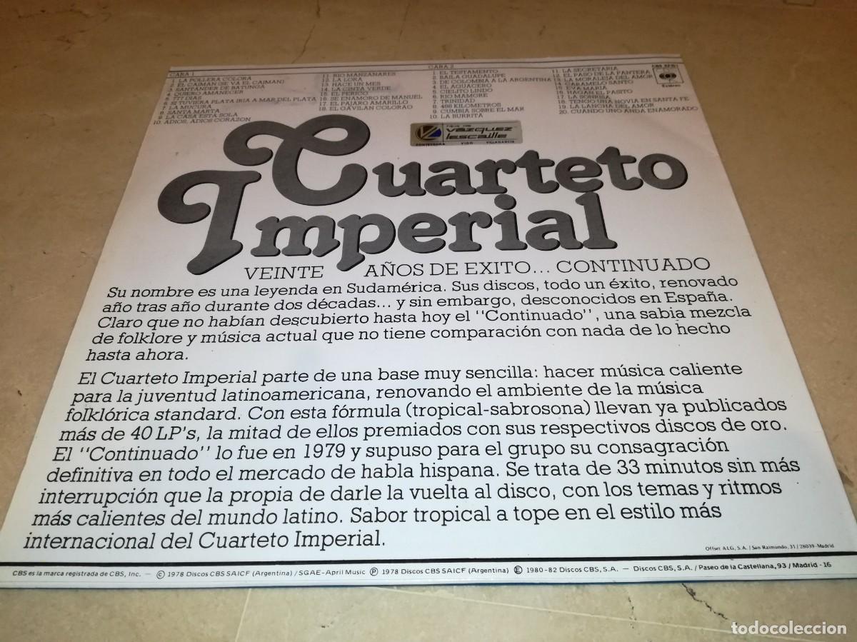 Discos de vinilo: EL CONTINUADO DEL CUARTETO IMPERIAL - Foto 2