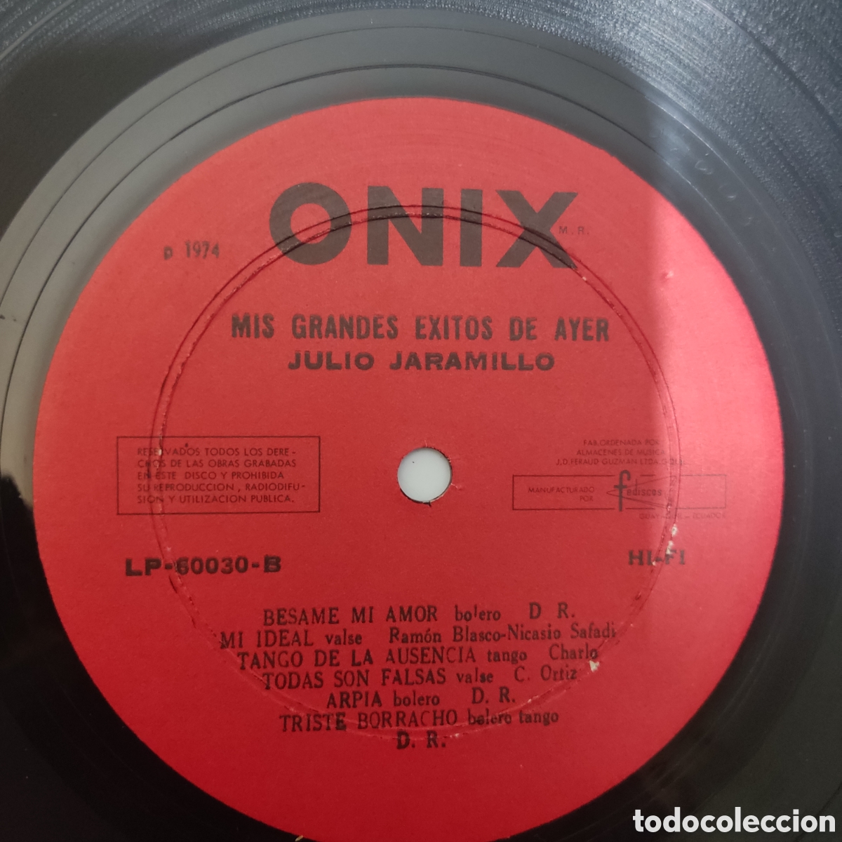 Discos de vinilo: JULIO JARAMILLO - Mis Grandes &Eacute;xitos de Ayer - Vinilo LP - Foto 4