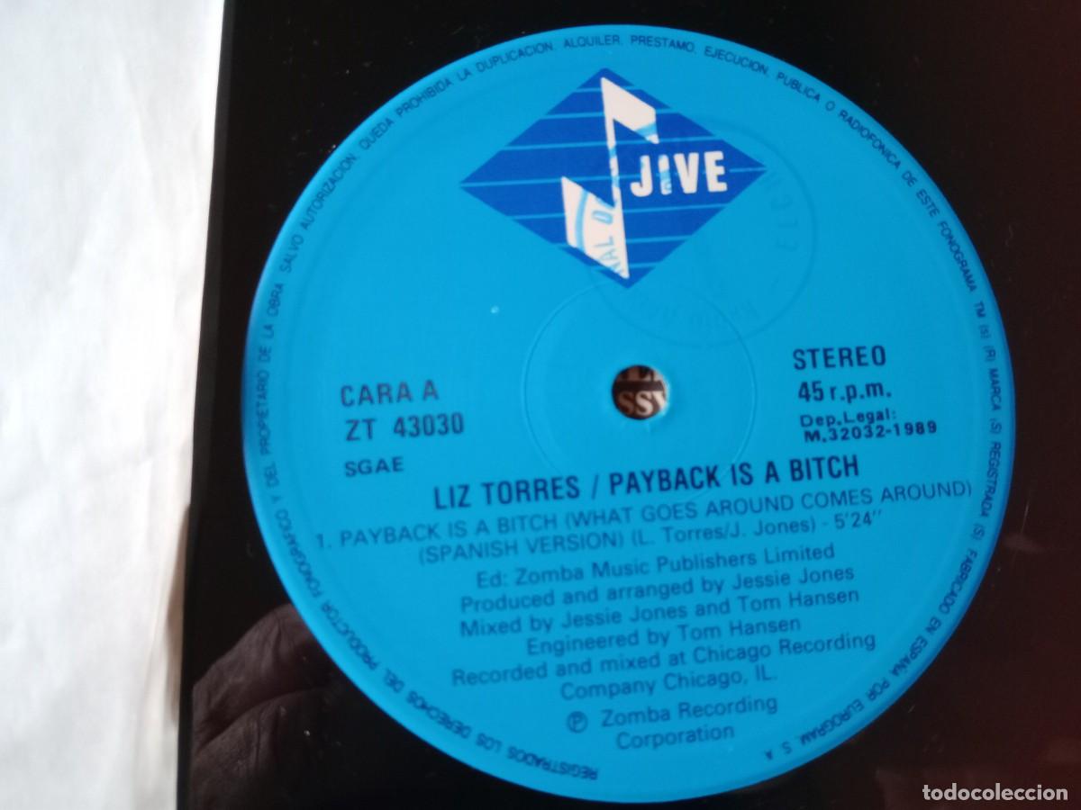 Discos de vinilo: LIZ TORRES / MAXI PAYBACK IS A BITCH - Foto 5