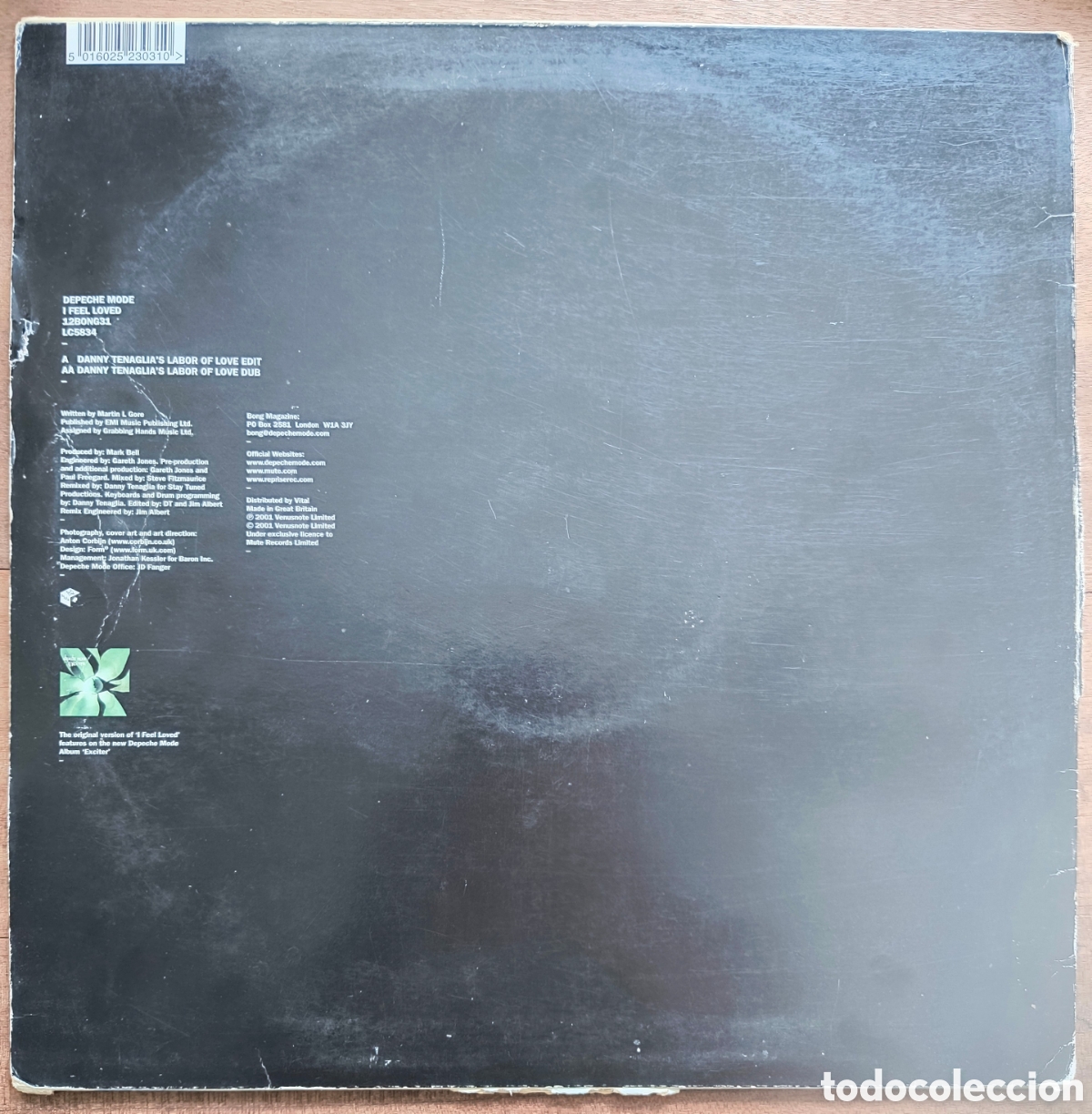 Discos de vinilo: DEPECHE MODE- I FEEL LOVED - DANNY TENAGLIA - Foto 2