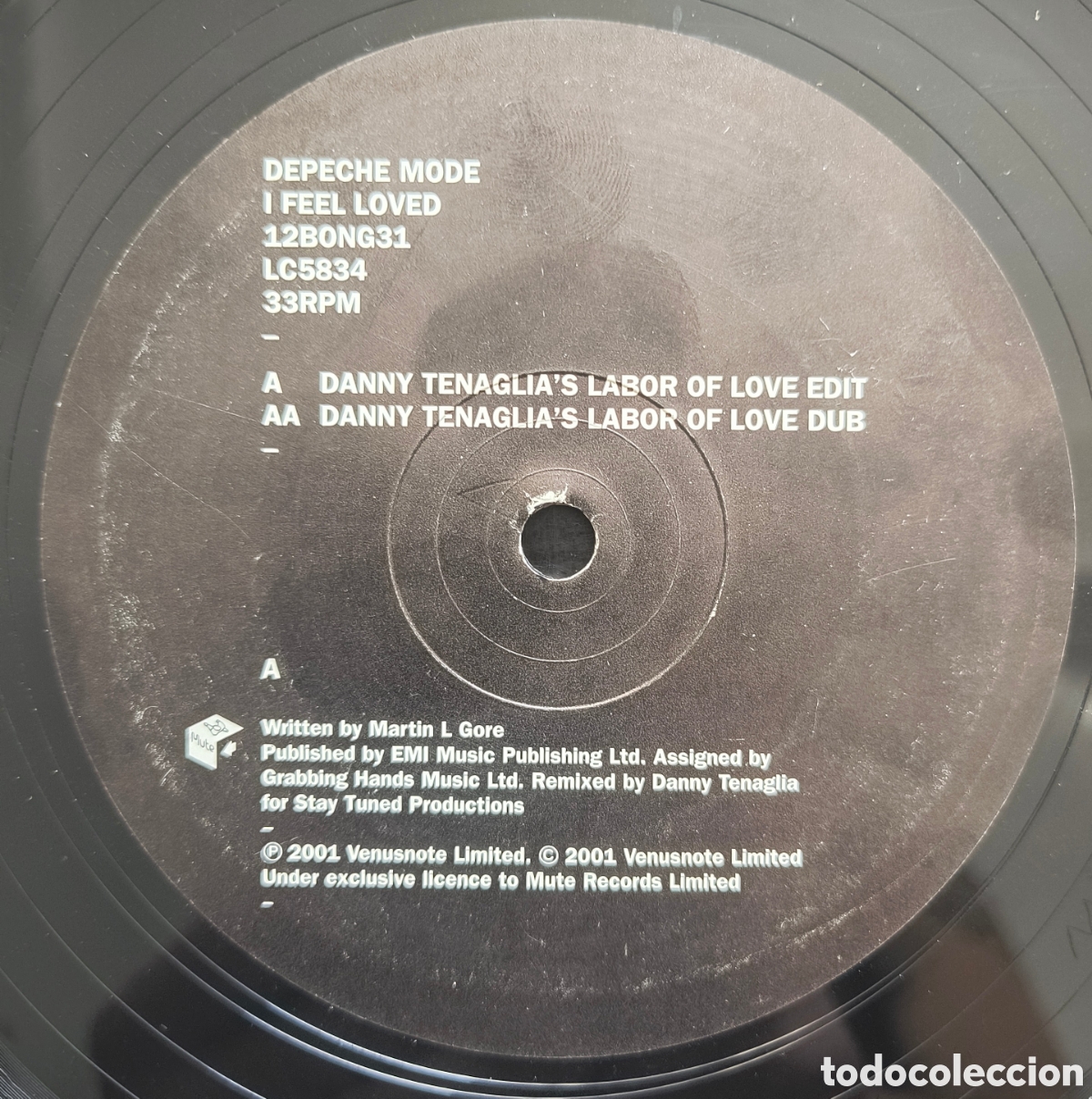 Discos de vinilo: DEPECHE MODE- I FEEL LOVED - DANNY TENAGLIA - Foto 3