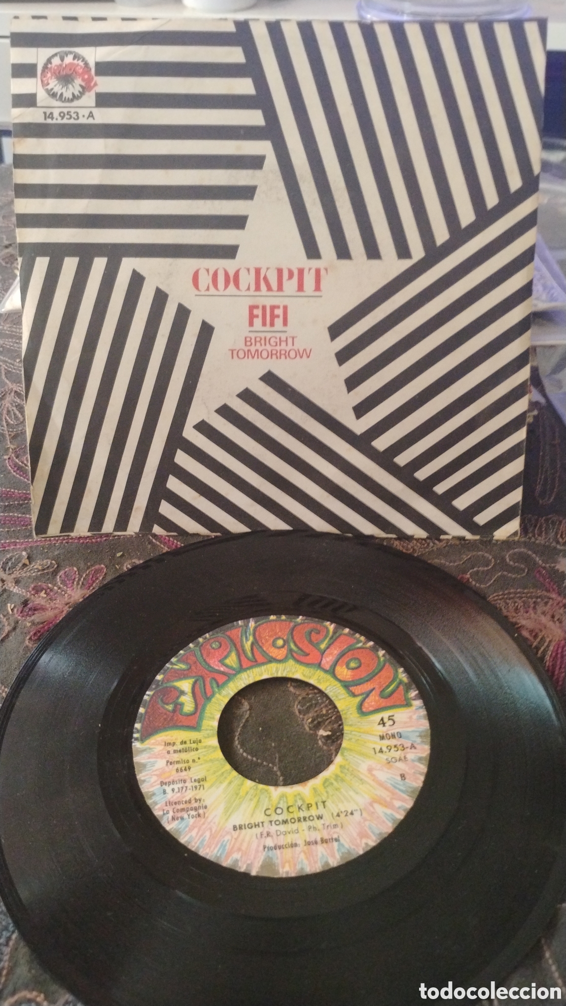 Discos de vinilo: COCKPIT-FIFI&bull;BRIGHT TOMORROW-SINGLE-EXPLOSION/SPAIN-IB - Foto 2