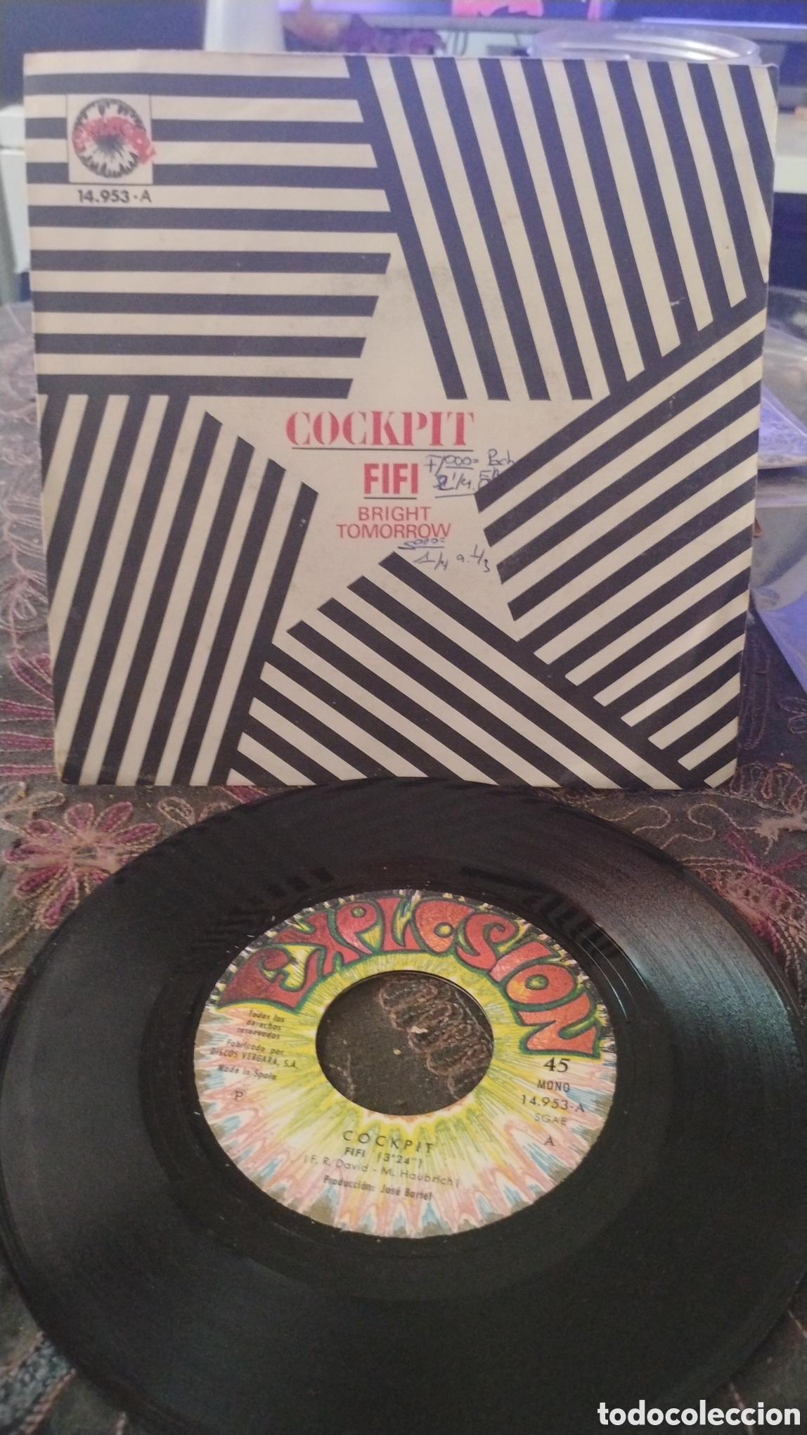 Discos de vinilo: COCKPIT-FIFI&bull;BRIGHT TOMORROW-SINGLE-EXPLOSION/SPAIN-IB - Foto 1