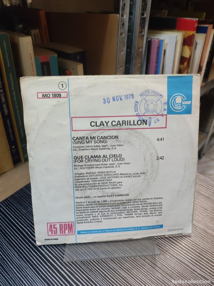 Discos de vinilo: Clay Carill&oacute;n &ndash; Canta Mi Canci&oacute;n - Foto 2