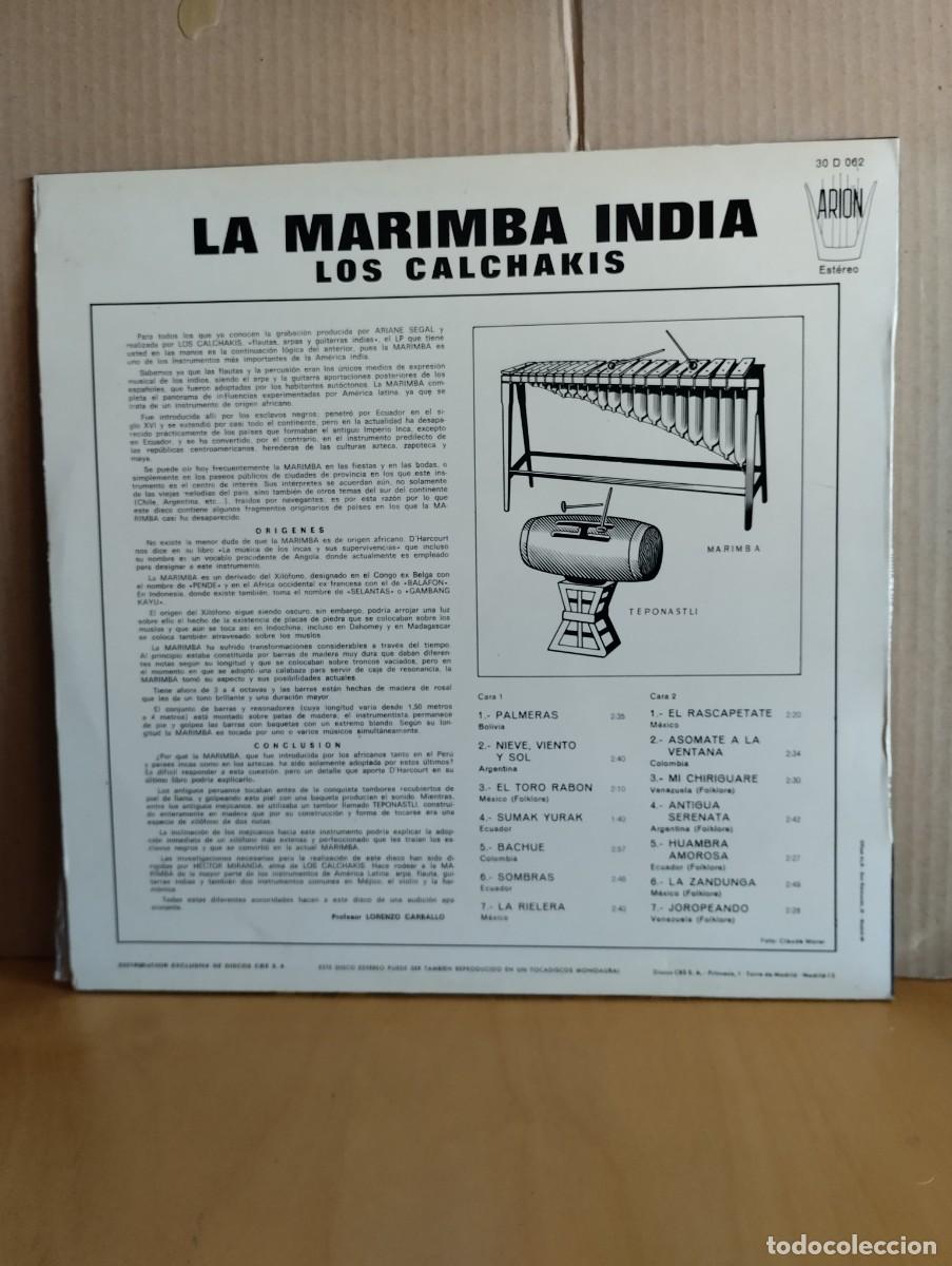 Discos de vinilo: LOS CALCHAKIS ----- LA MARIMBA INDIA - Foto 2
