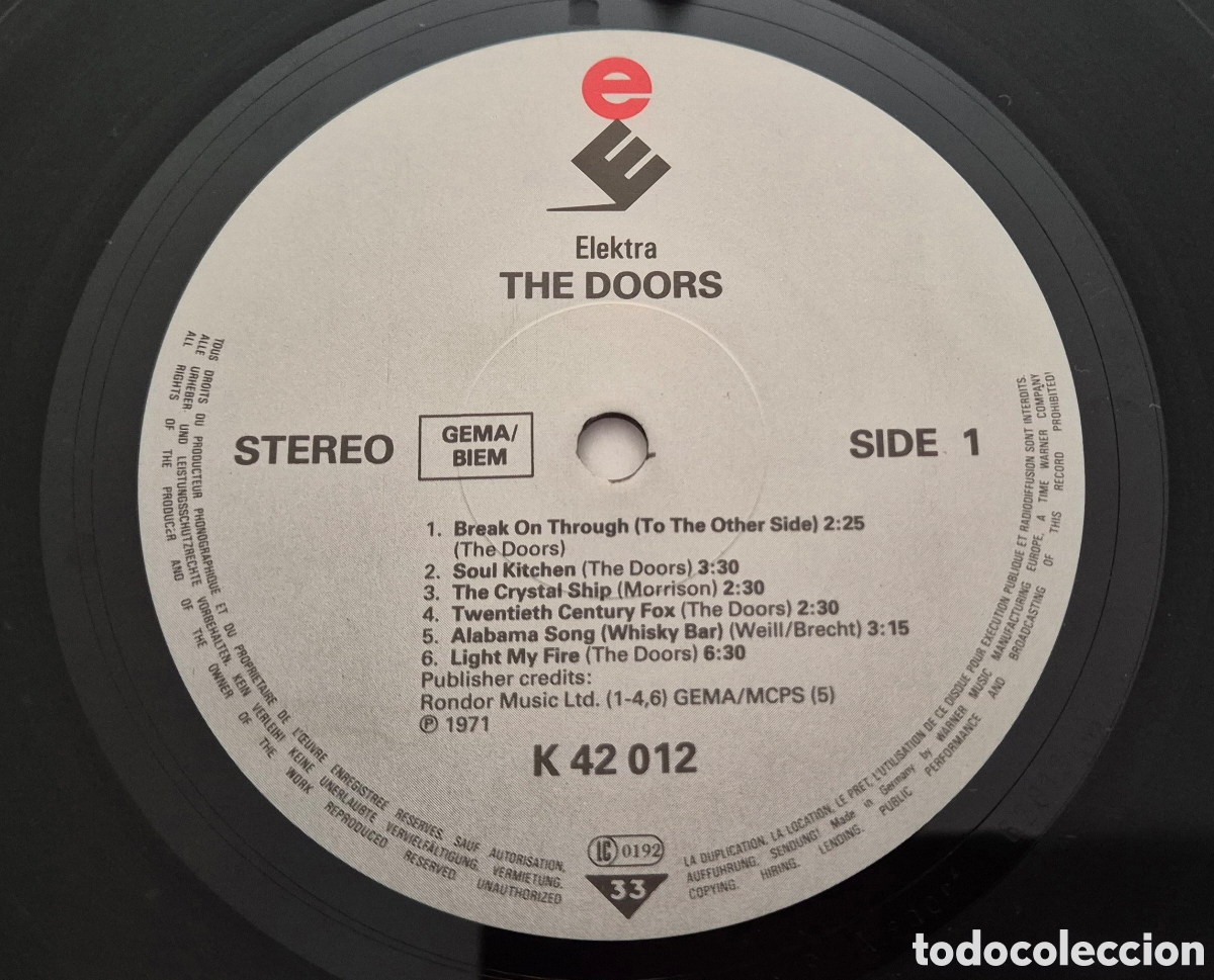Discos de vinilo: The Doors &ndash; The Doors Lp Elektra - Foto 3