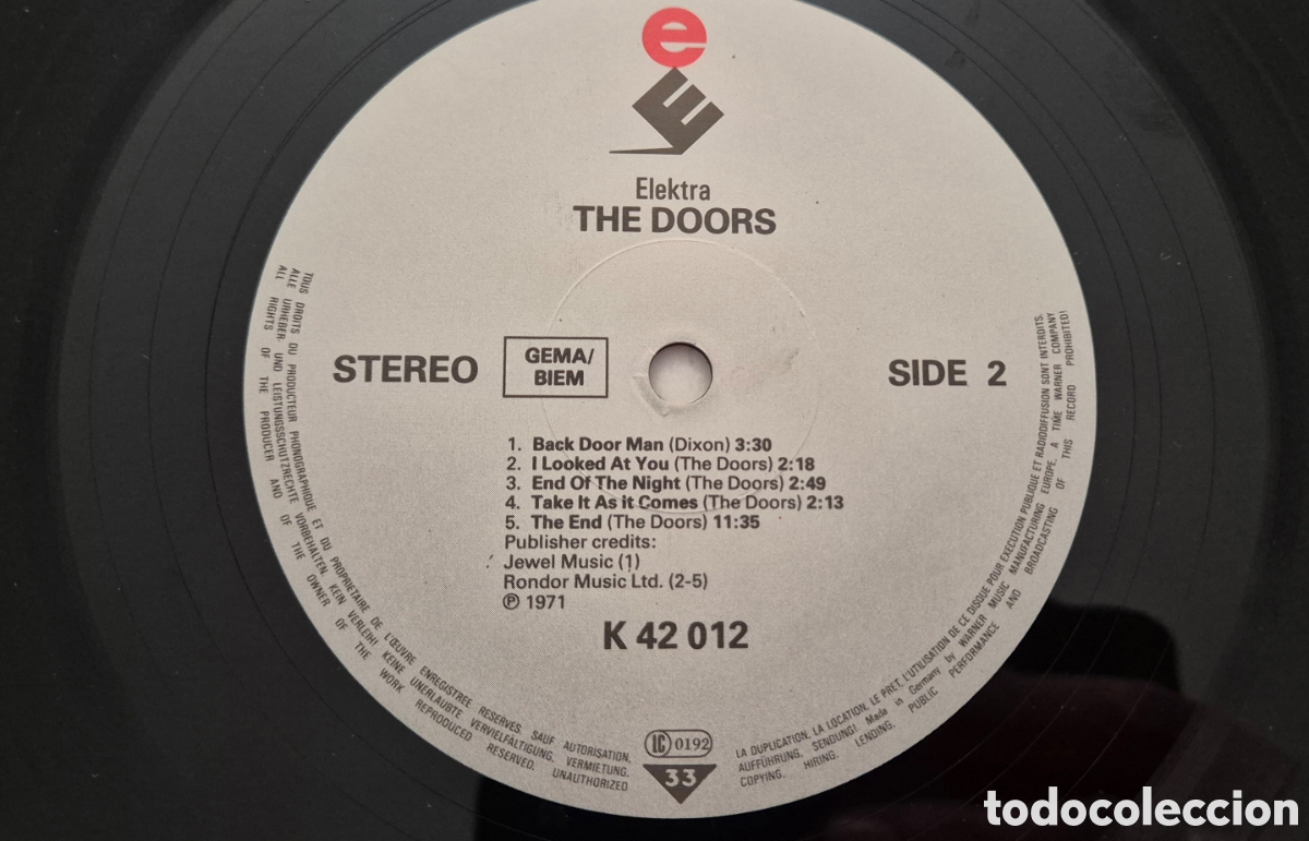 Discos de vinilo: The Doors &ndash; The Doors Lp Elektra - Foto 5