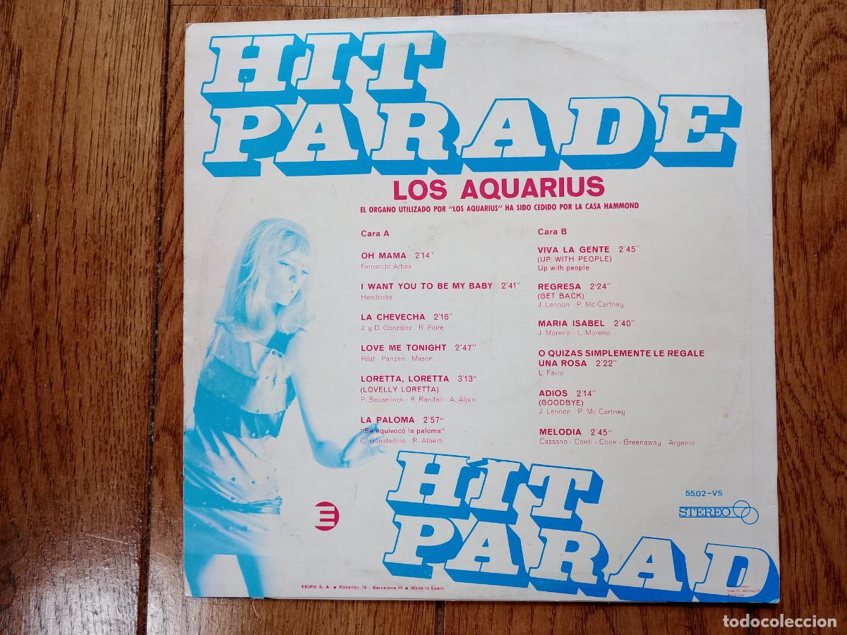Discos de vinilo: Los Aquarius - hit parade - Foto 2