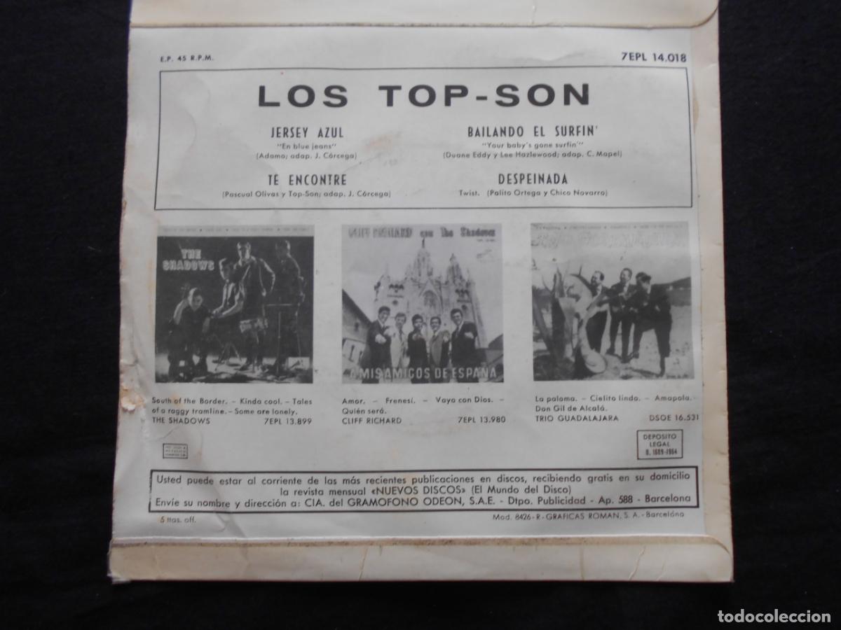 Discos de vinilo: LOS TOP-SON // JERSEY AZUL +3 - Foto 2