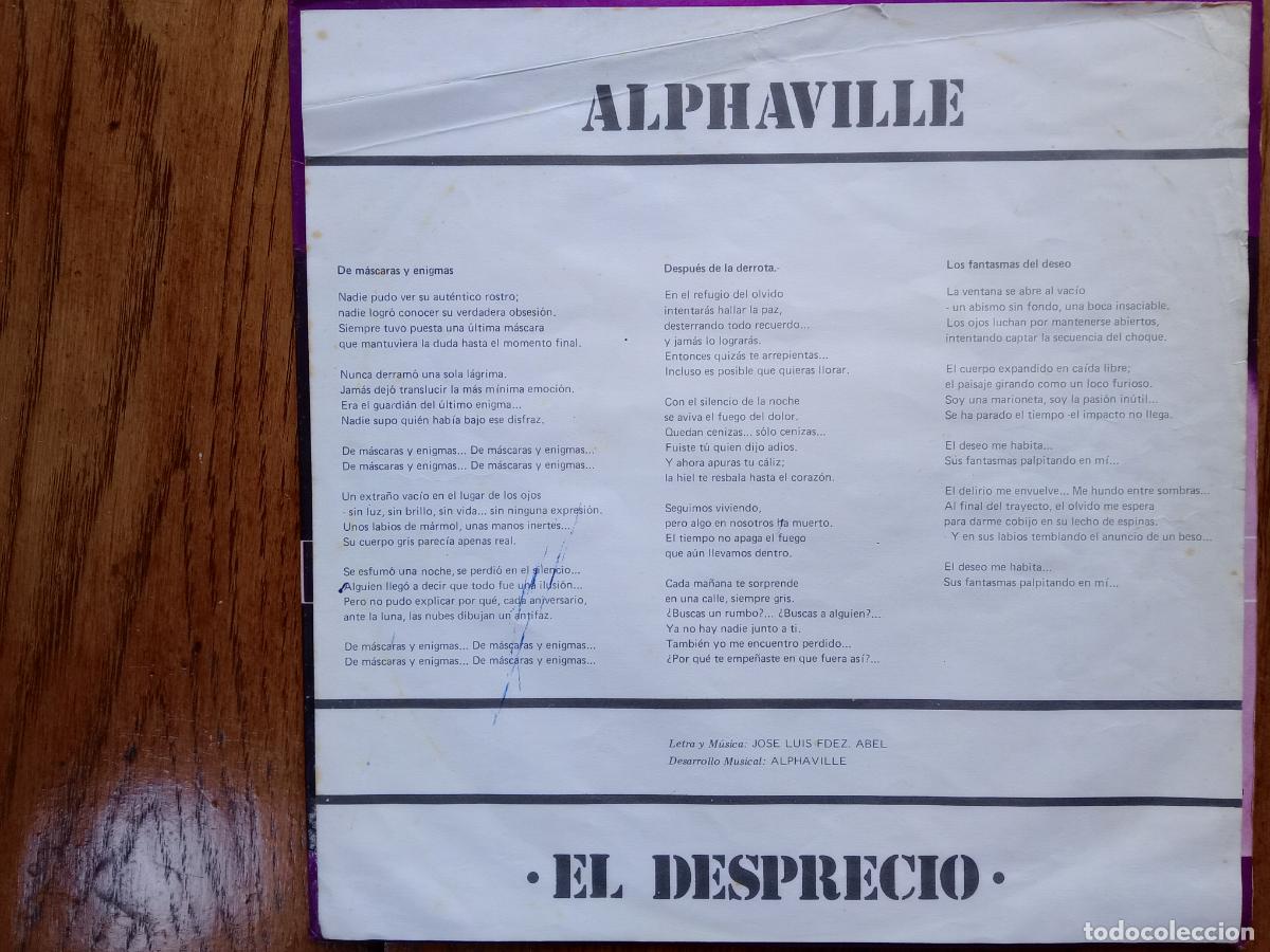 Discos de vinilo: Alphaville - el desprecio - Foto 3