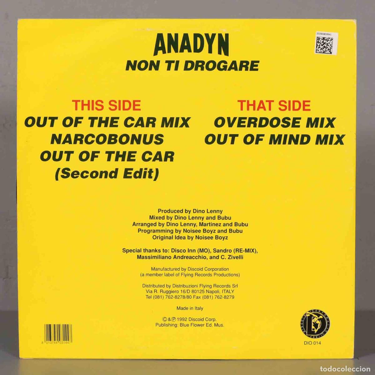 Discos de vinilo: LP. Anadyn &ndash; Non Ti Drogare - Foto 2