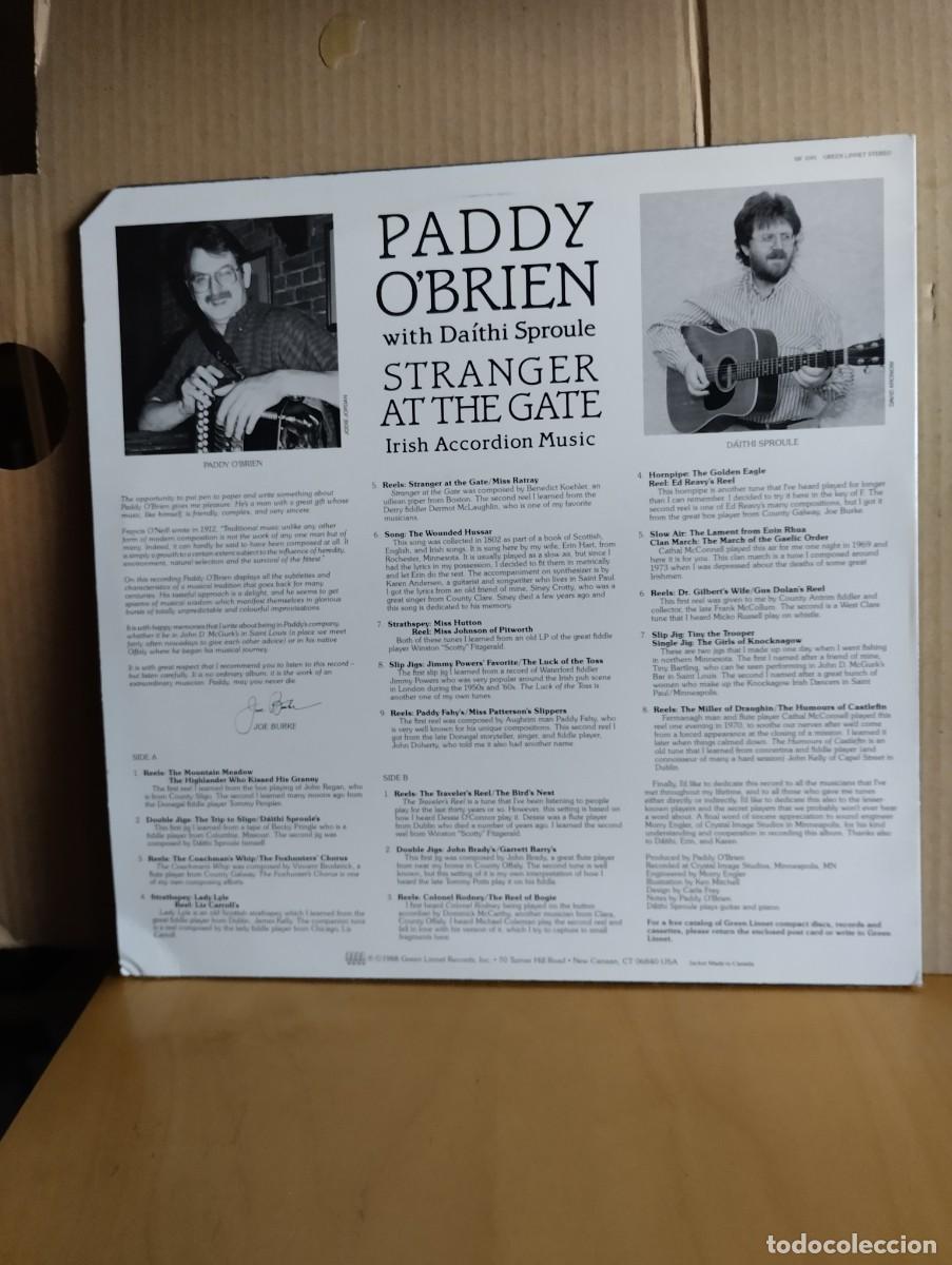 Discos de vinilo: PADDY O&acute;BRIEN ---- STRANGER AT THE GATE - Foto 2