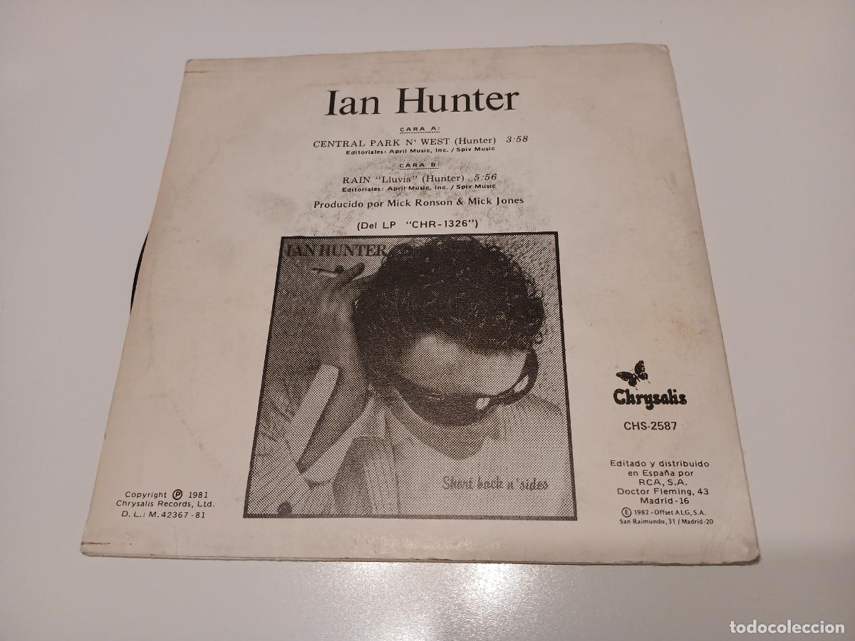Discos de vinilo: Ian Hunter -Central park n west- (1981) single 7&rdquo; - Foto 5