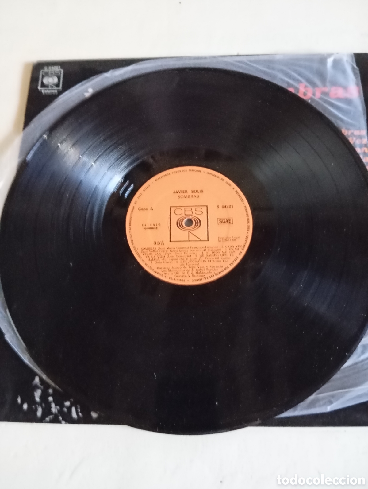 Discos de vinilo: JAVIER SOLIS - SOMBRAS - CBS - 1970 - Foto 2