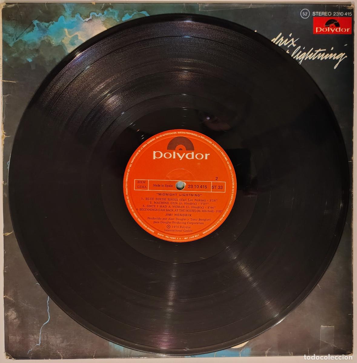Discos de vinilo: Jimi Hendrix. Midnight lightning. Polydor, Spain 1975 LP - Foto 4