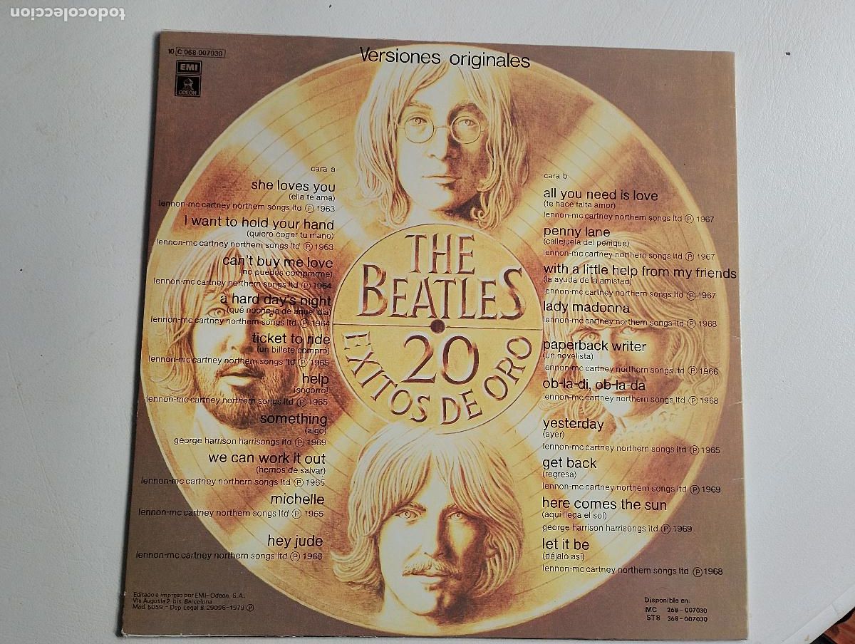 Discos de vinilo: The Beatles &lrm;&ndash; 20 Exitos De Oro 1979 ed espa&ntilde;ola - Foto 2